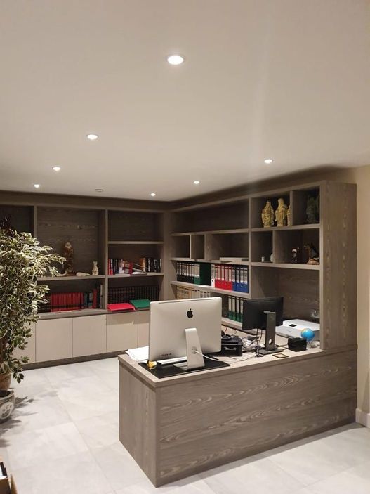 Home office with bespoke fitted joinery